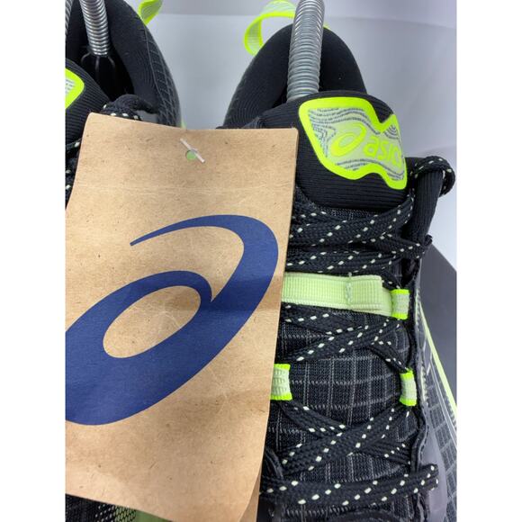 Asics Trabuco Max 3 Womens Size 9.5 Trail Running Shoes Black Green 1012B606 - Picture 5 of 10